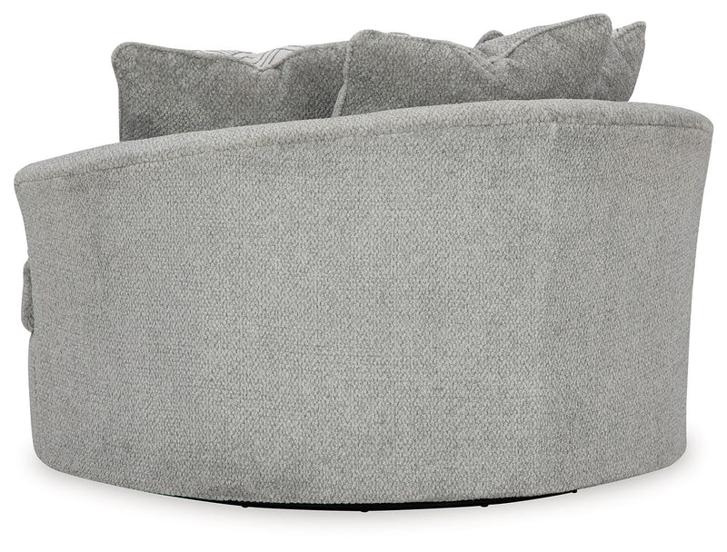 Casselbury - Oversized Swivel Accent Chair - Cement