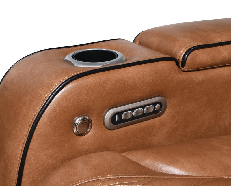 U72 - Power Reclining Loveseat - Brown