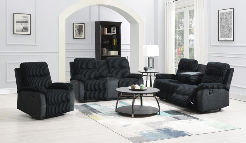 U181 - Corduroy Motion Chair - Black