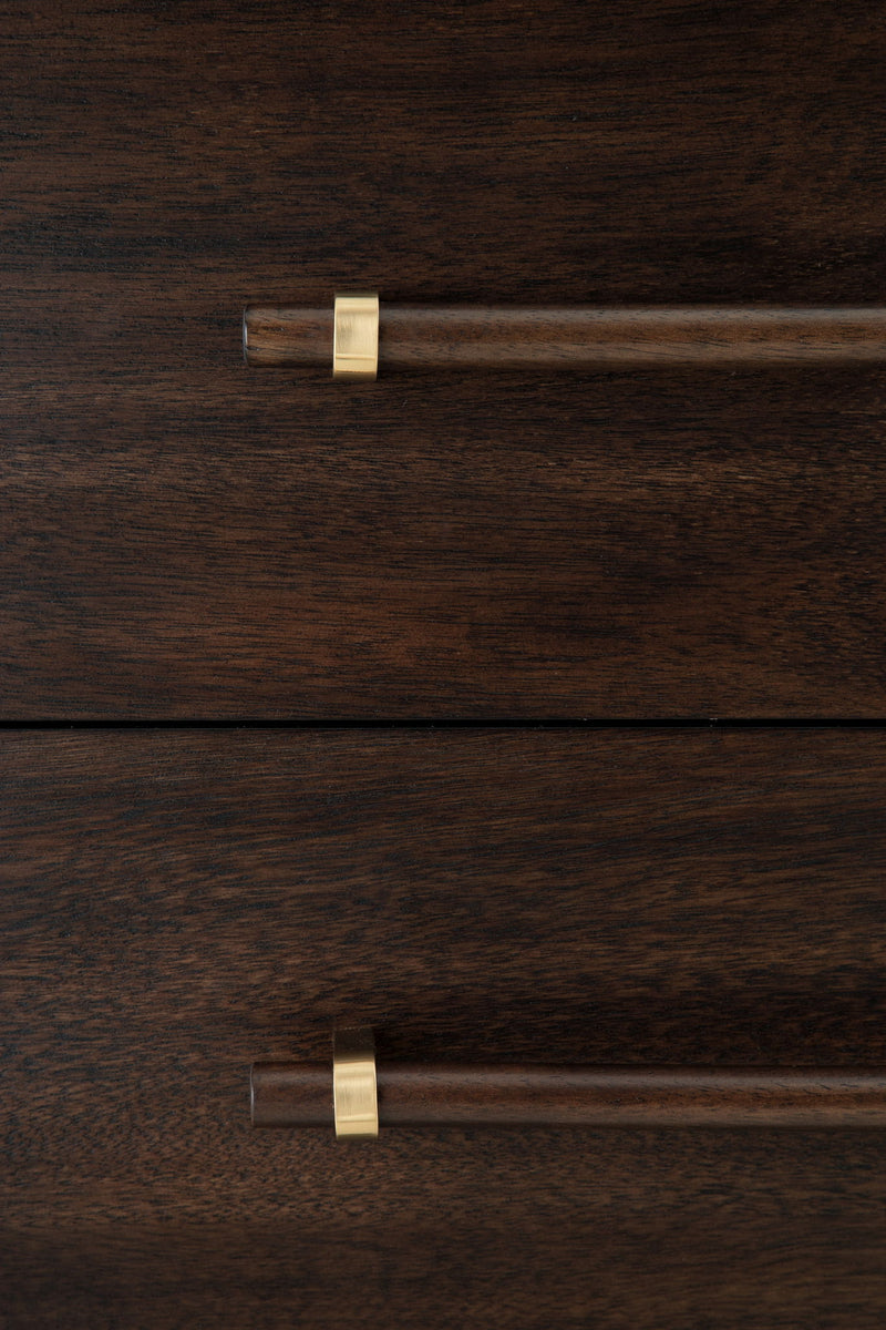 Dantenton - Five Drawer Chest - Merlot