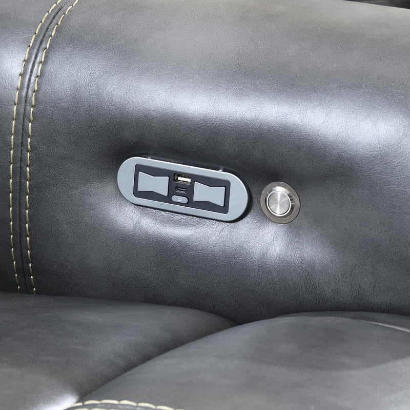 U66 - Power Reclining Chair - Dark Gray