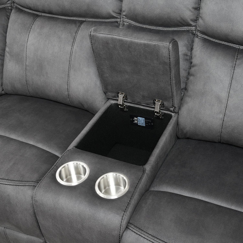 U91 - 3 Piece Reclining Sectional - Gray