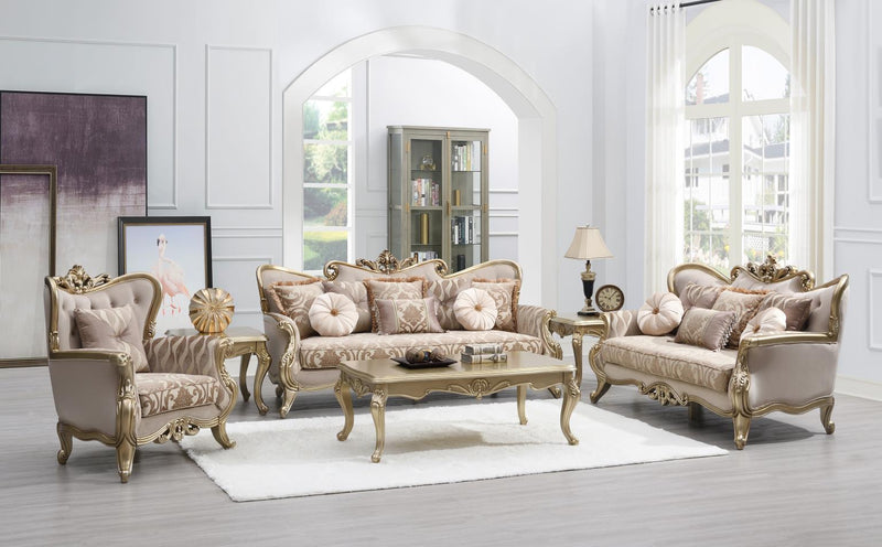 U199 - Traditional Loveseat - Beige