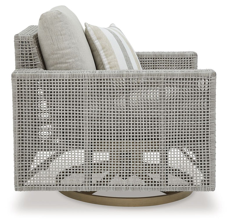 Seton Creek - Swivel Lounge With Cushion - Gray