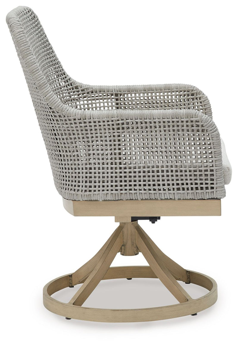 Seton Creek - Swivel Chair With Cushion (Set of 2) - Gray