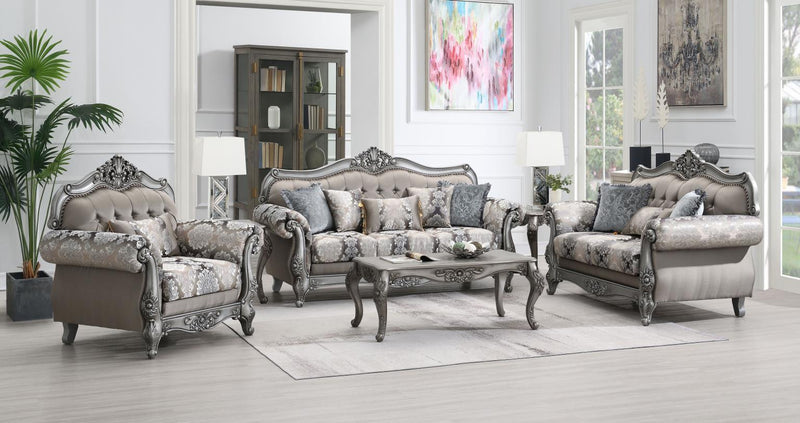 U203 - Traditional Loveseat - Gray