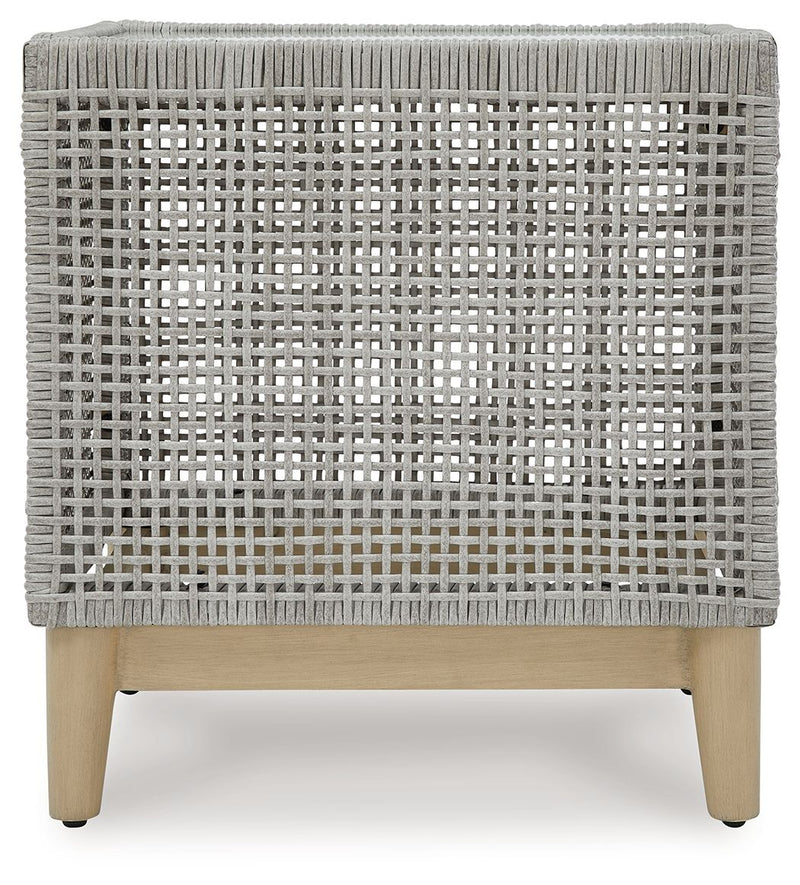 Seton Creek - Square End Table - Gray